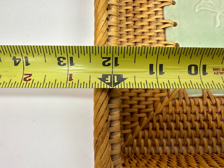 Woven Tray 12.5W, Stand And Basket With Porcelain Inserts [Photo 6]