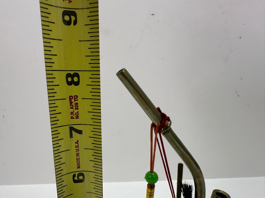 Vintage Chinese Brass Opium Pipe 8H [Photo 9]