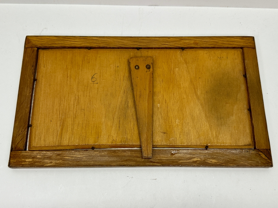 Vintage Persian Miniature Painting In Mosaic Wooden Frame 13 X 7.5 [Photo 10]