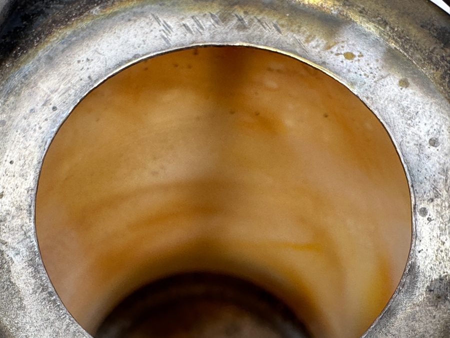 Vintage Chinese Tibetan Silver Overlay Stone Body Dragon Teapot With Inscription Underneath 6H [Photo 21]