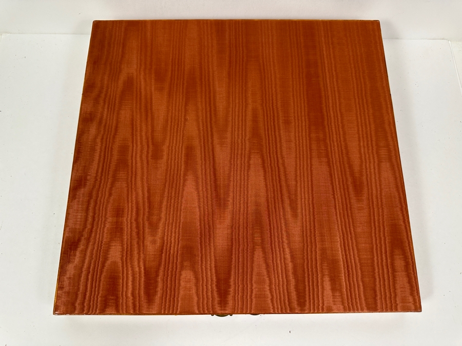 Embossed Leather Portable Lap Desk With Two Folding Doors And One Top Compartment 16W X 15D X 2.5H [Photo 9]