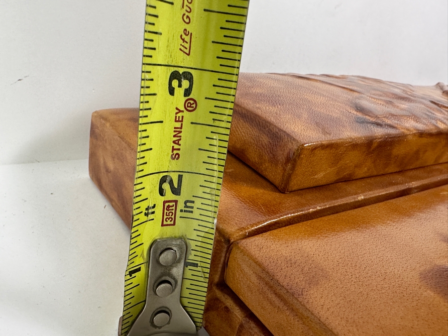 Embossed Leather Portable Lap Desk With Two Folding Doors And One Top Compartment 16W X 15D X 2.5H [Photo 8]