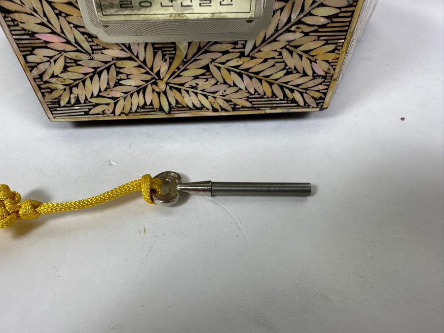 Vintage Stunning Korean Mother Of Pearl Inlay Jewelry Box 8.5W X 4H [Photo 13]