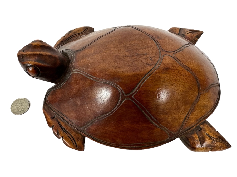 Hand Carved Wooden Turtle 10'W x 8'L x 2.5'H [Photo 1]