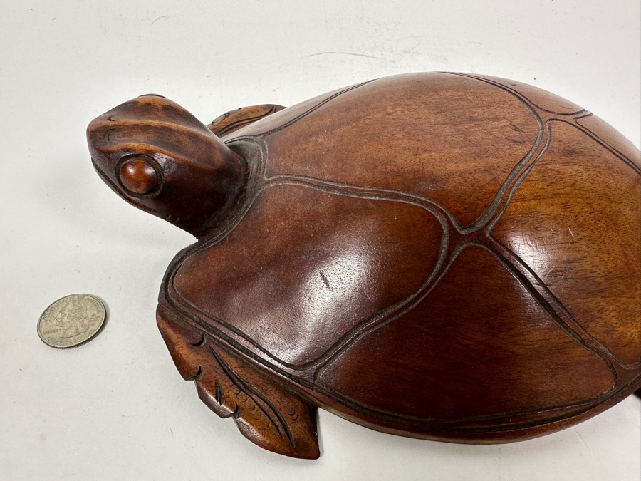 Hand Carved Wooden Turtle 10'W x 8'L x 2.5'H [Photo 4]