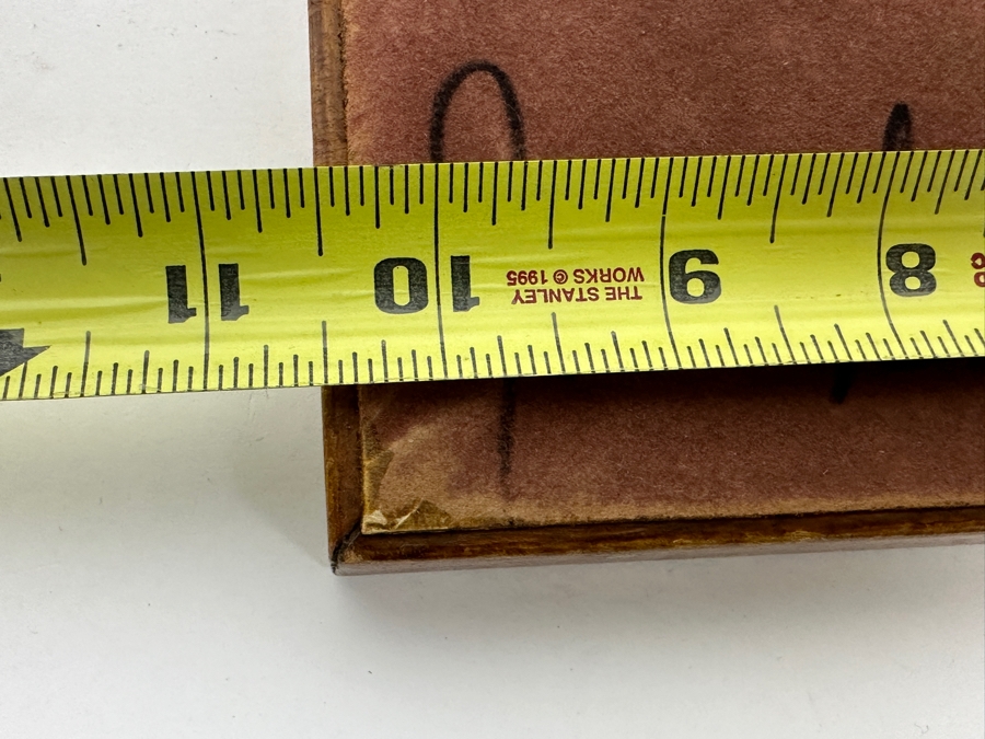 Artist Signed Tooled Leather Wall Mirror Hand Made In Greece 10.5W X 15.5H [Photo 8]