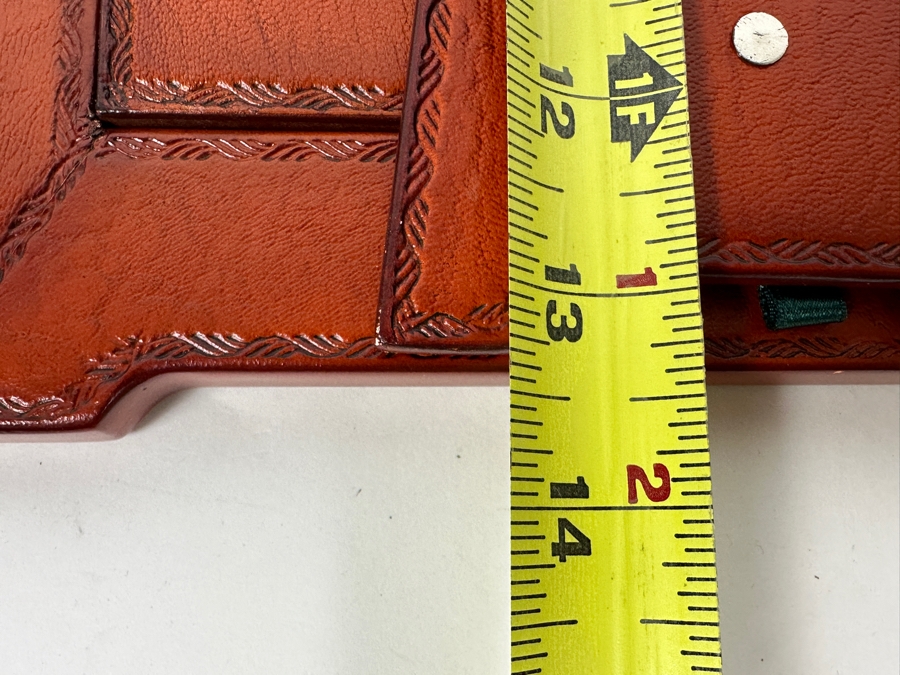 Altana Sterling Silver / Tooled Leather Picture Frame 9.5 X 13.5 [Photo 7]