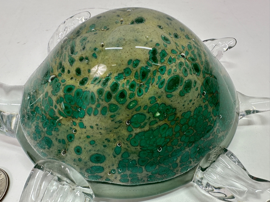 Italian Signed Marcolin Art Glass Turtle 7'W x 7'D x 2.5'H [Photo 4]