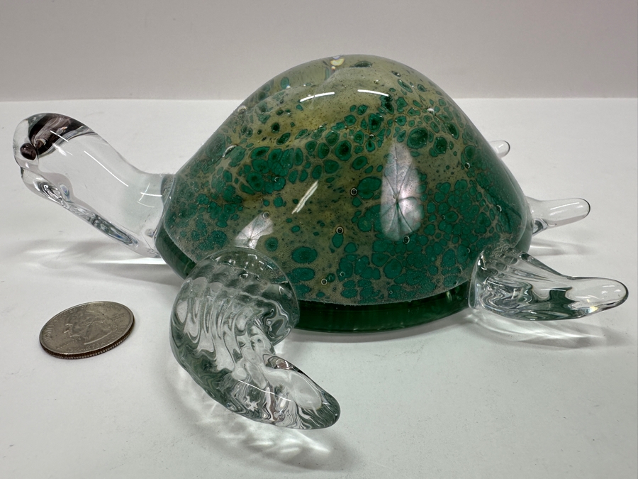 Italian Signed Marcolin Art Glass Turtle 7'W x 7'D x 2.5'H [Photo 5]