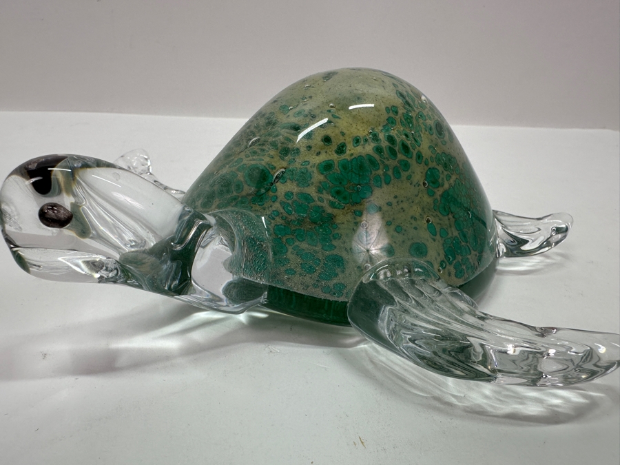 Italian Signed Marcolin Art Glass Turtle 7'W x 7'D x 2.5'H [Photo 6]