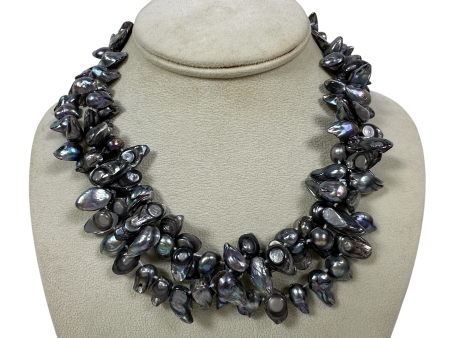 17' Multi-Strand Pearl Necklace