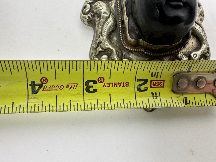 Large Vintage Tibetan Silver Carved Quan Yin Buddha Pendant 3W X 5L X 1.75D 111.4g [Photo 10]