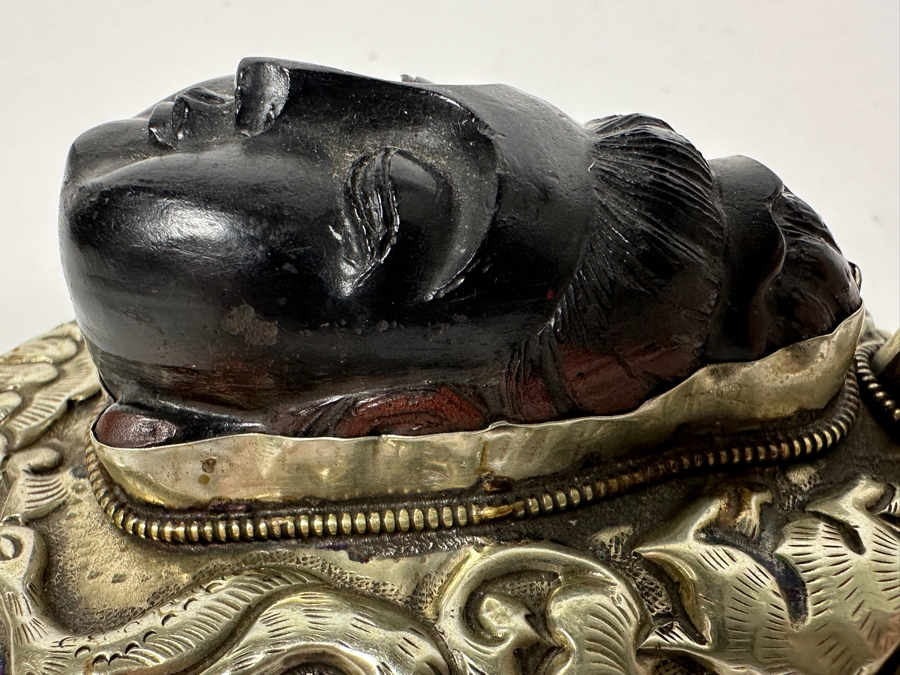 Large Vintage Tibetan Silver Carved Quan Yin Buddha Pendant 3W X 5L X 1.75D 111.4g [Photo 7]