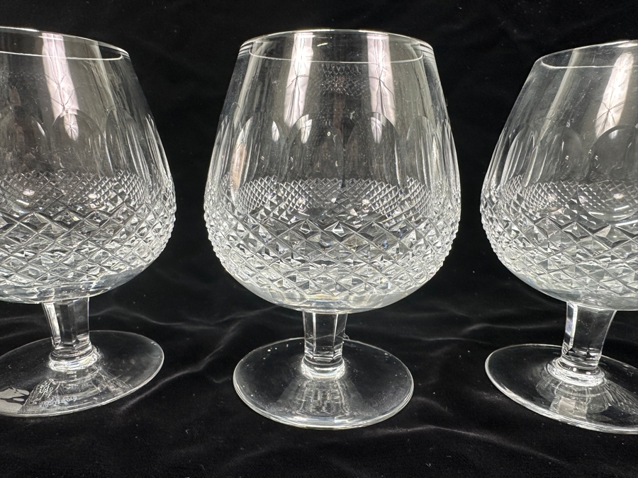 Set Of (4) Waterford Colleen Crystal Brandy Balloon Snifters Glasses 5 1/8H Replacements Value $439 [Photo 3]