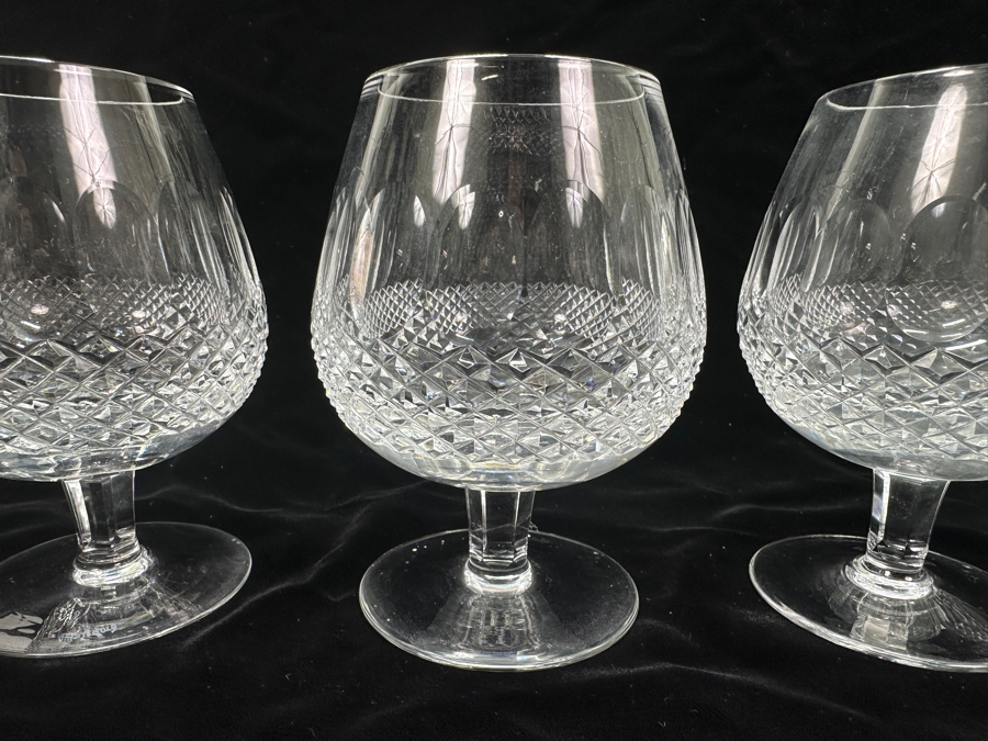 Set Of (4) Waterford Colleen Crystal Brandy Balloon Snifters Glasses 5 1/8H Replacements Value $439 [Photo 4]