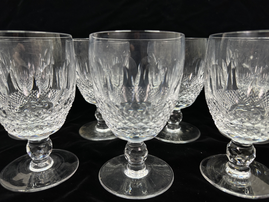 Set of (7) Waterford Colleen Water/Wine Goblets 5.25'H Replacements Value $699 [Photo 3]