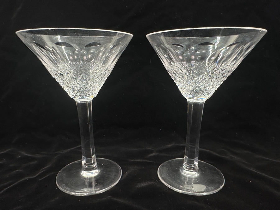 Set of (2) Waterford Colleen Martini Cocktail Glasses 6'H Replacements Value $699 [Photo 2]