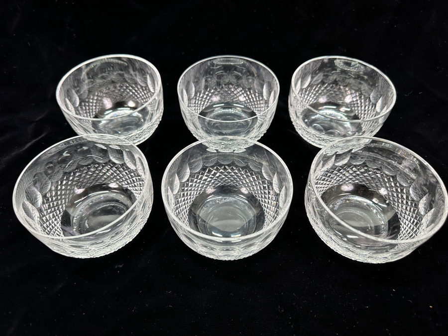 Set of (6) Waterford Colleen 4' Finger Condiment Bowls 4'W x 2.5'H Replacements Value $599 [Photo 3]