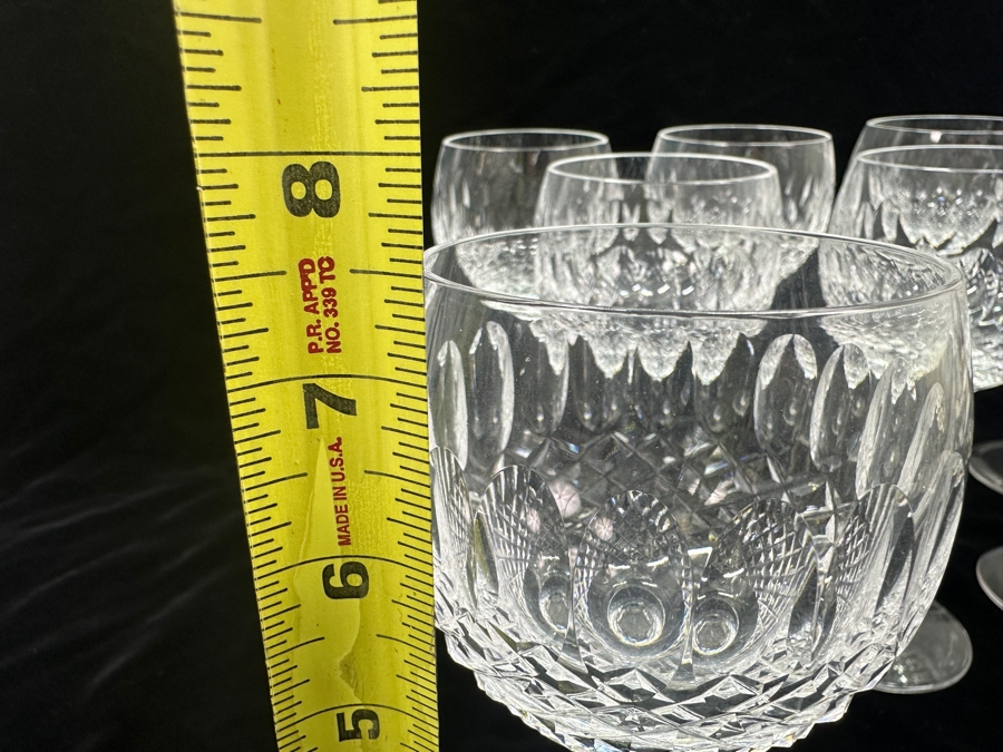 Set of (9) Waterford Colleen Hock Wine Glasses 7.5'H Replacements Value $891 [Photo 6]