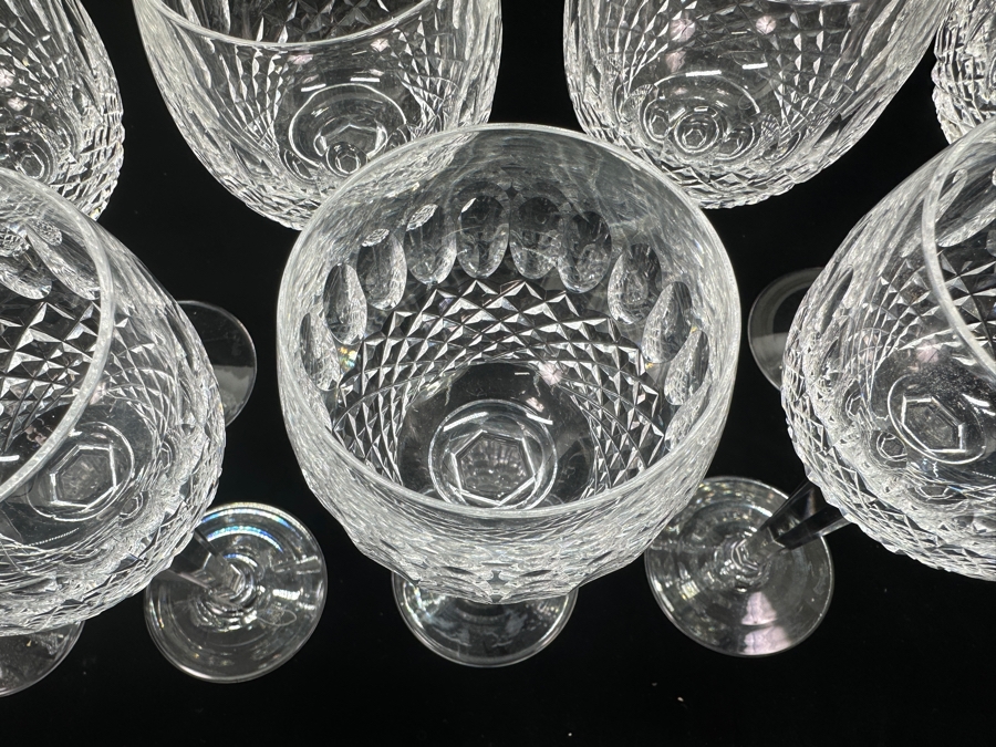 Set of (9) Waterford Colleen Hock Wine Glasses 7.5'H Replacements Value $891 [Photo 4]
