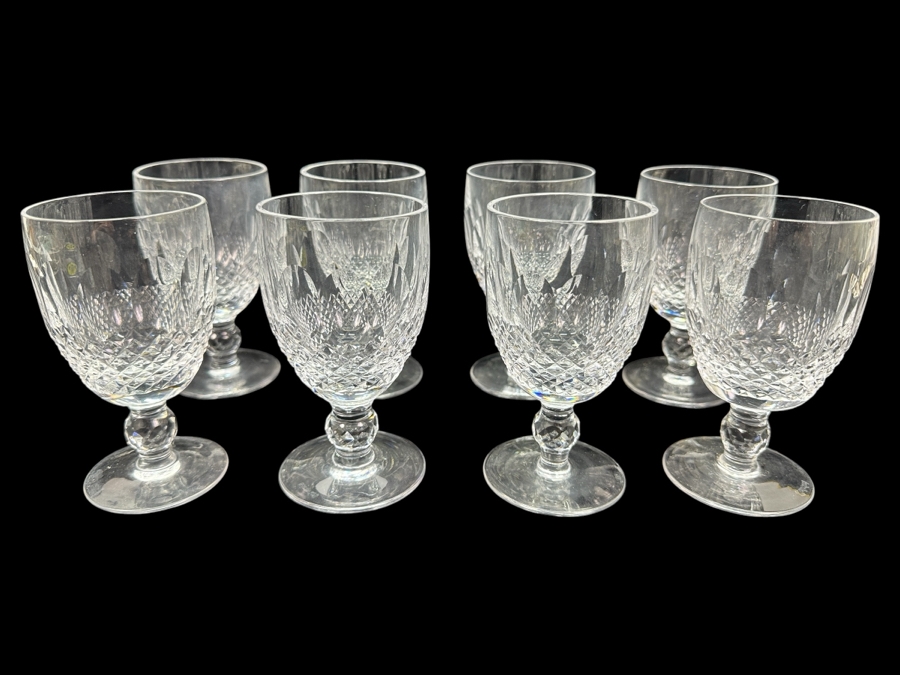 Set of (8) Waterford Colleen Wine/Port Glasses 4.75'H Replacements Value $559
