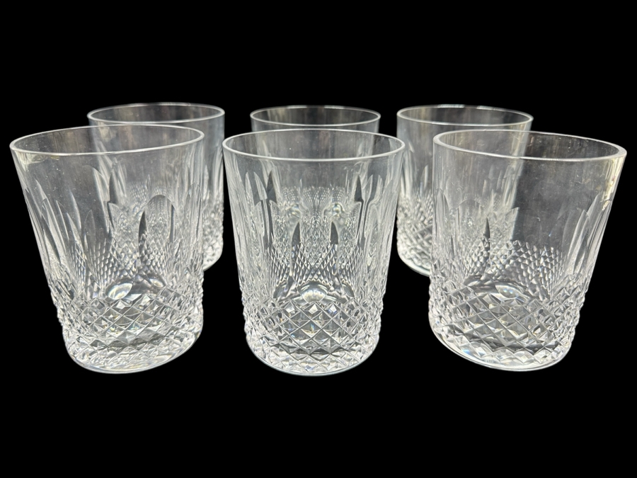 Set of (6) Waterford Colleen Double Old Fashioned Glasses 4 3/8'H Replacements Value $1,319