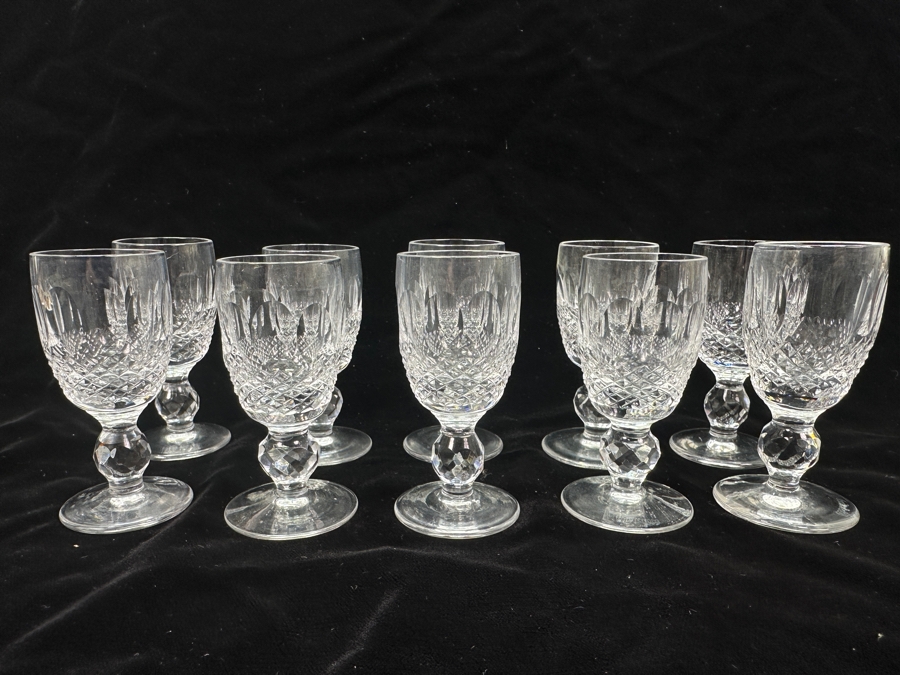 Set of (10) Waterford Colleen Cordial Glasses 3 1/4'H Replacements Value $359 [Photo 2]