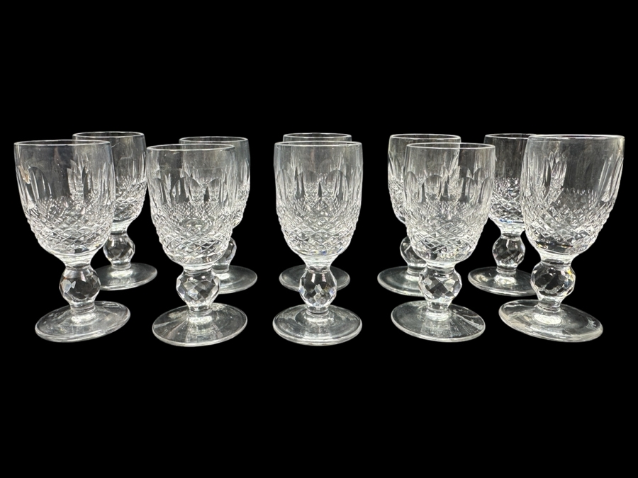 Set of (10) Waterford Colleen Cordial Glasses 3 1/4'H Replacements Value $359 [Photo 1]