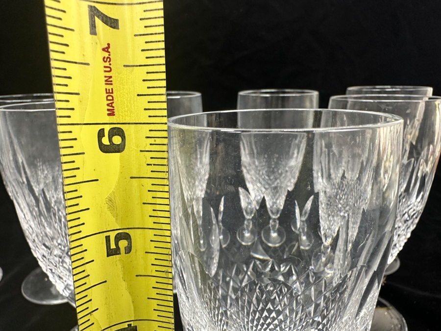 Set of (9) Waterford Colleen Fluted Champagne Glasses 6'H Replacements Value $1,079 [Photo 7]