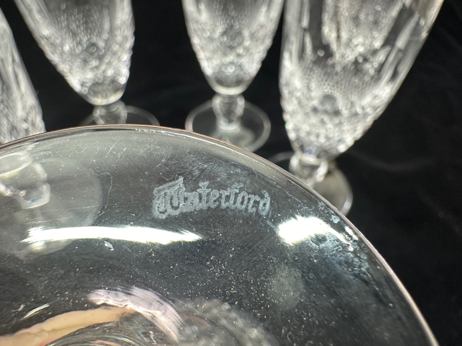 Set of (9) Waterford Colleen Fluted Champagne Glasses 6'H Replacements Value $1,079 [Photo 6]