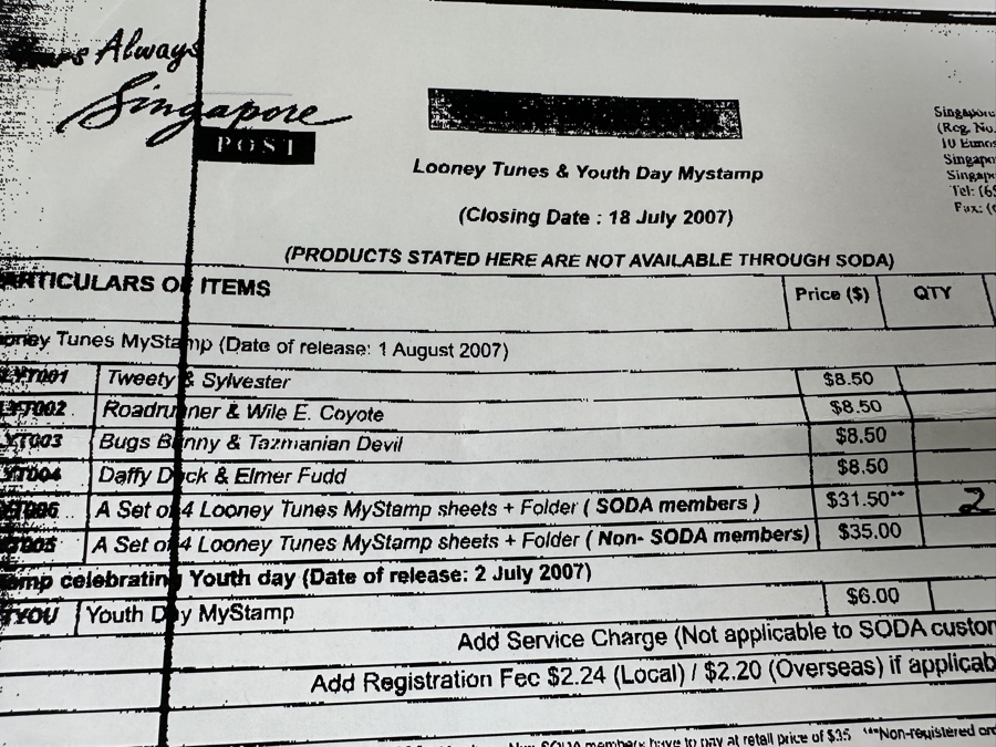 Sealed Limited Edition Looney Tunes MyStamp Collection With Tweety & Sylvester, Roadrunner & Wile E. Coyote, Bugs Bunny & Tazmanian Devil, Daffy Duck & Elmer Fudd [Photo 8]