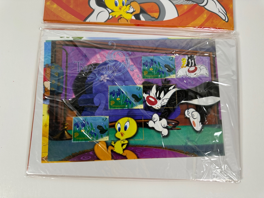 Sealed Limited Edition Looney Tunes MyStamp Collection With Tweety & Sylvester, Roadrunner & Wile E. Coyote, Bugs Bunny & Tazmanian Devil, Daffy Duck & Elmer Fudd [Photo 3]