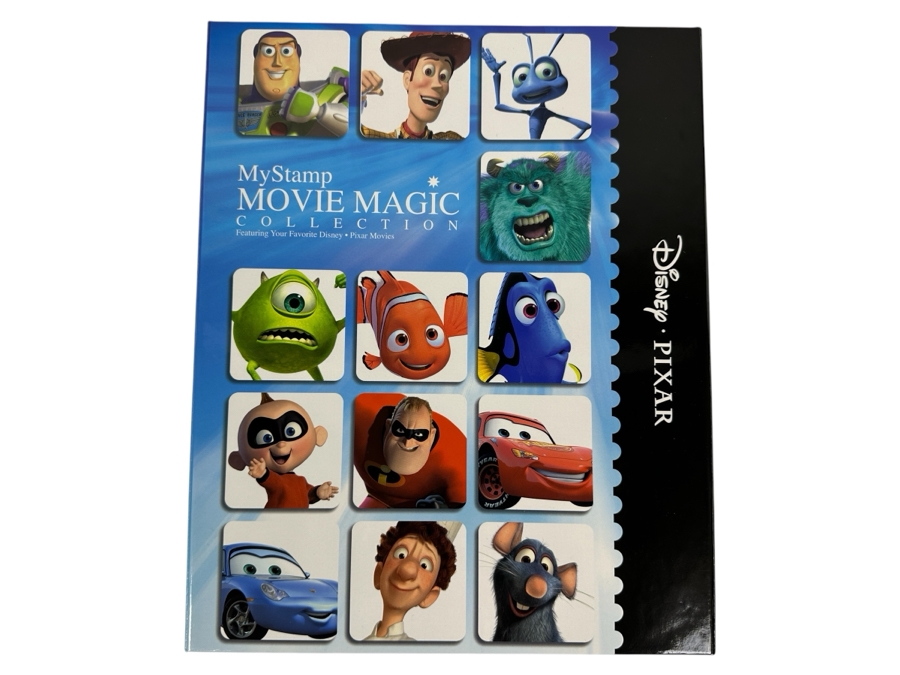 Disney PIXAR MyStamp Movie Magic Collection Featuring Mint Stamps From Toy Story, A Bug's Life, Monsters, Inc., Finding Nemo, The Incredibles, Cars & Ratatouille - See Photos