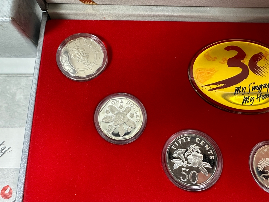 1995 Sterling Silver Proof Coin Set Produced By The Singapore Mint Limited Edition Set [Photo 6]