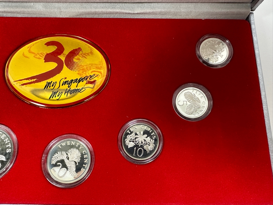 1995 Sterling Silver Proof Coin Set Produced By The Singapore Mint Limited Edition Set [Photo 7]