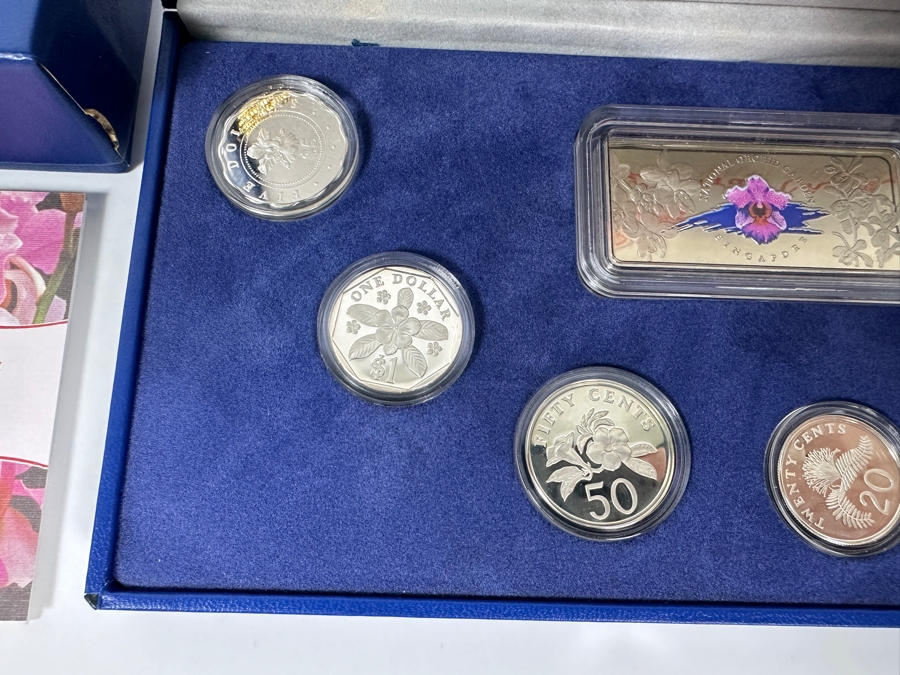 1996 Sterling Silver Proof Coin Set With Silver Ingot Produced By The Singapore Mint Limited Edition Set [Photo 6]