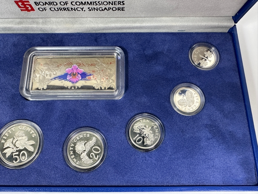 1996 Sterling Silver Proof Coin Set With Silver Ingot Produced By The Singapore Mint Limited Edition Set [Photo 7]