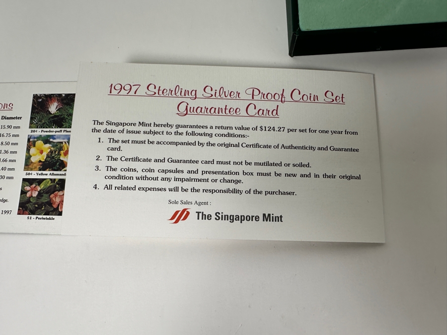 1997 Sterling Silver Proof Coin Set With Silver Ingot Produced By The Singapore Mint Limited Edition Set [Photo 13]