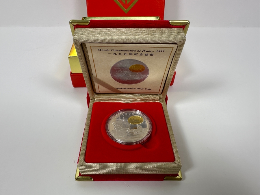 Royal Canadian Mint 1999 Commemorative Proof Sterling Silver Coin To Celebrate The Establishment Of The Macau Special Administrative Region 31.103g 100 Patacas [Photo 7]