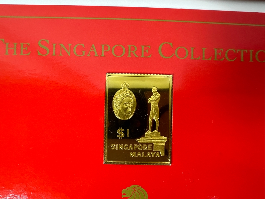 (4) Rare 1995 Limited Edition The Singapore Collection 925 Sterling Silver Proof Ingots By The Singapore Mint And Singapore Philatelic Museum Limited To 3,800 Sets 165.6g [Photo 3]