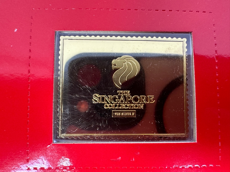 (4) Rare 1995 Limited Edition The Singapore Collection 925 Sterling Silver Proof Ingots By The Singapore Mint And Singapore Philatelic Museum Limited To 3,800 Sets 165.6g [Photo 9]