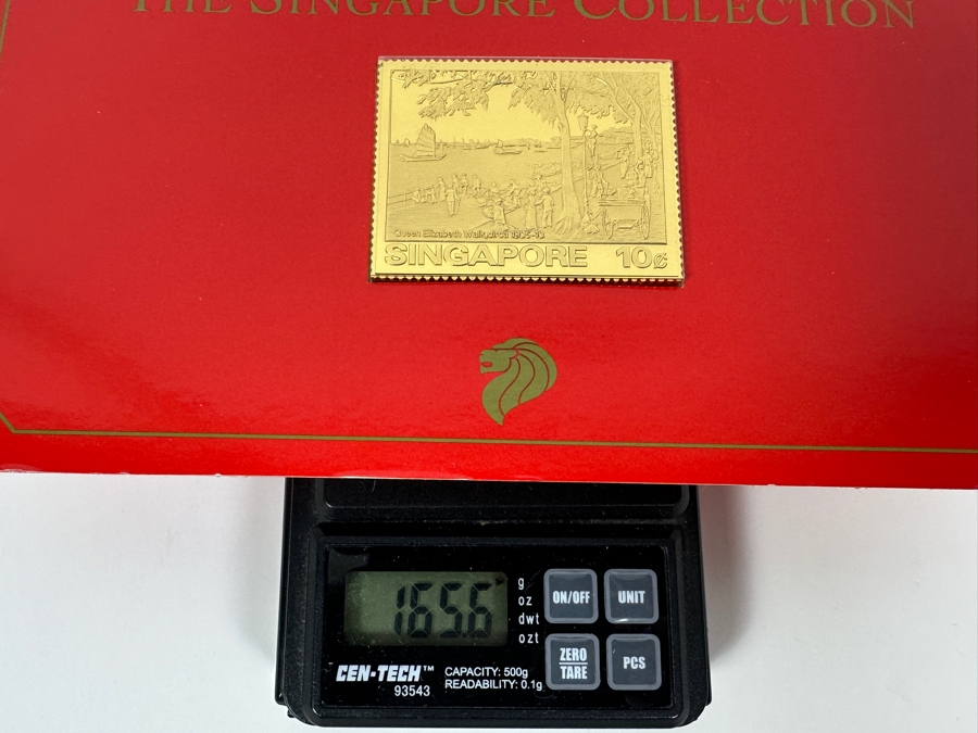 (4) Rare 1995 Limited Edition The Singapore Collection 925 Sterling Silver Proof Ingots By The Singapore Mint And Singapore Philatelic Museum Limited To 3,800 Sets 165.6g [Photo 11]