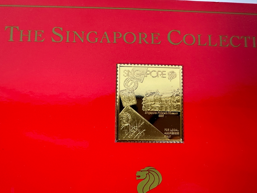 (4) Rare 1995 Limited Edition The Singapore Collection 925 Sterling Silver Proof Ingots By The Singapore Mint And Singapore Philatelic Museum Limited To 3,800 Sets 165.6g [Photo 5]