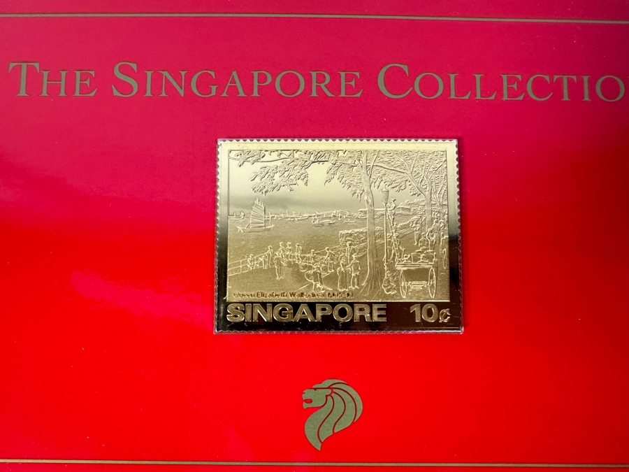 (4) Rare 1995 Limited Edition The Singapore Collection 925 Sterling Silver Proof Ingots By The Singapore Mint And Singapore Philatelic Museum Limited To 3,800 Sets 165.6g [Photo 2]