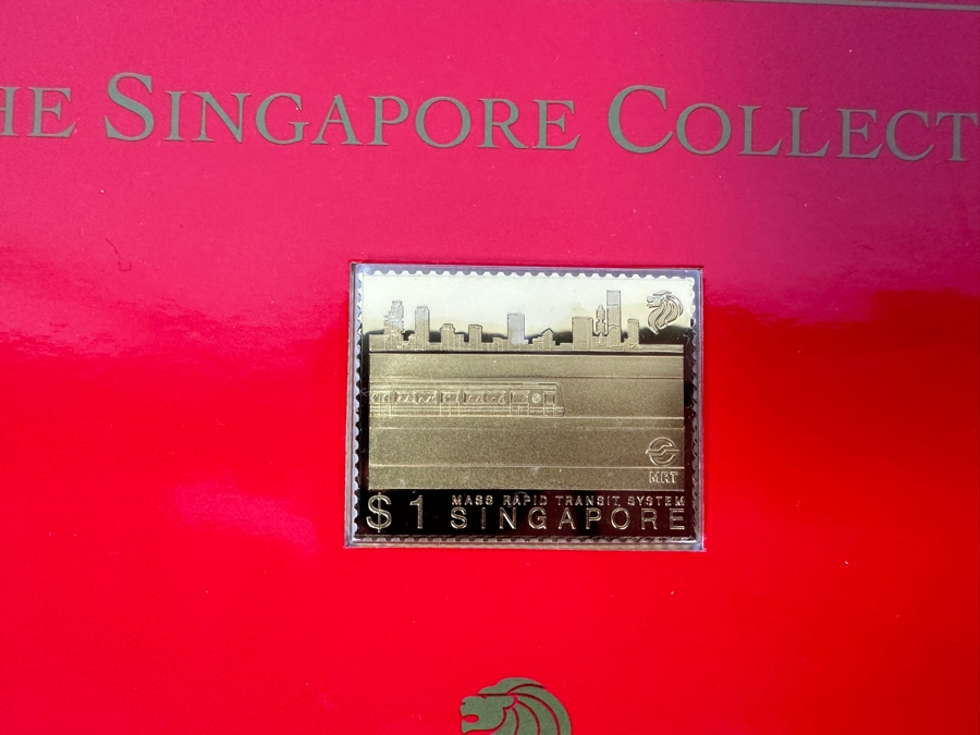 (4) Rare 1995 Limited Edition The Singapore Collection 925 Sterling Silver Proof Ingots By The Singapore Mint And Singapore Philatelic Museum Limited To 3,800 Sets 165.6g [Photo 4]