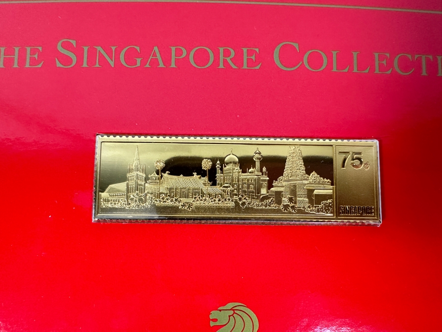(4) Rare 1995 Limited Edition The Singapore Collection 925 Sterling Silver Proof Ingots By The Singapore Mint And Singapore Philatelic Museum Limited To 3,800 Sets 139g [Photo 3]
