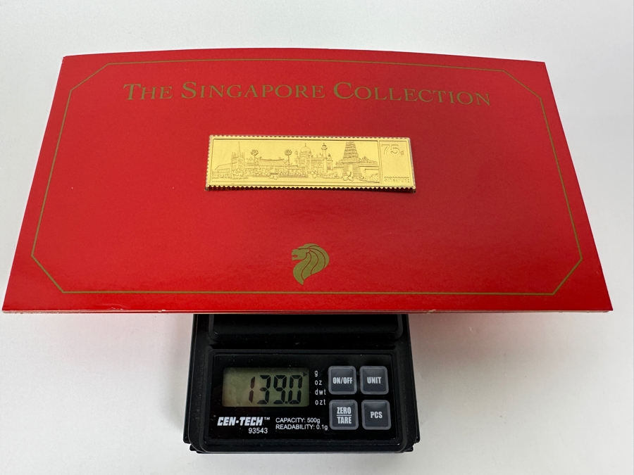 (4) Rare 1995 Limited Edition The Singapore Collection 925 Sterling Silver Proof Ingots By The Singapore Mint And Singapore Philatelic Museum Limited To 3,800 Sets 139g [Photo 14]