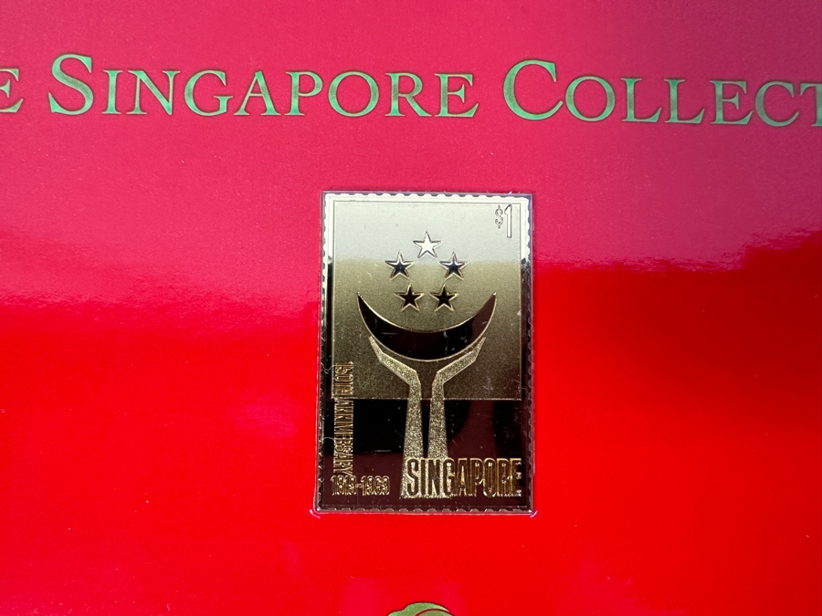 (4) Rare 1995 Limited Edition The Singapore Collection 925 Sterling Silver Proof Ingots By The Singapore Mint And Singapore Philatelic Museum Limited To 3,800 Sets 139g [Photo 5]