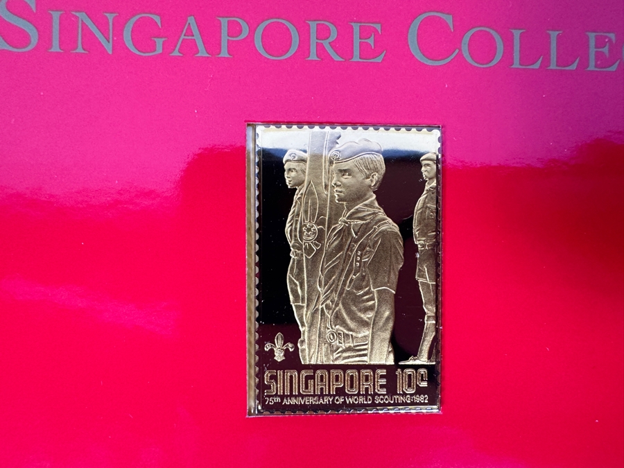 (4) Rare 1995 Limited Edition The Singapore Collection 925 Sterling Silver Proof Ingots By The Singapore Mint And Singapore Philatelic Museum Limited To 3,800 Sets 139g [Photo 6]