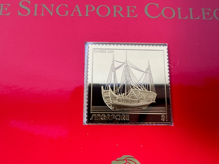 (4) Rare 1995 Limited Edition The Singapore Collection 925 Sterling Silver Proof Ingots By The Singapore Mint And Singapore Philatelic Museum Limited To 3,800 Sets 151.2g [Photo 5]